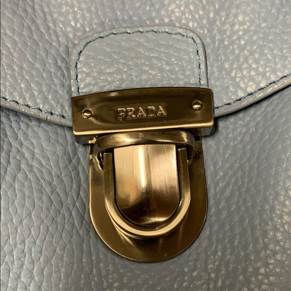 Authentic Prada blue shoulder bag handbag
